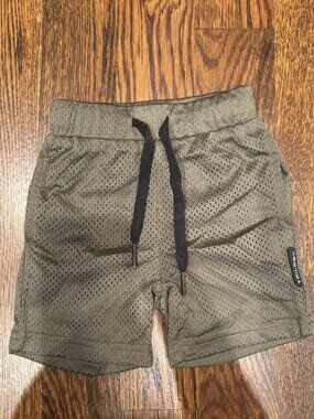 Trilogy Olive Green Mesh Shorts Size 12-18M